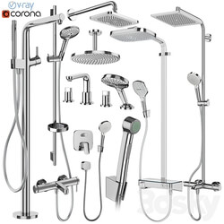 Hansgrohe set 178 mixers and shower systems Faucet 3D Models 