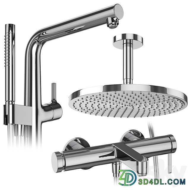 Hansgrohe set 178 mixers and shower systems Faucet 3D Models