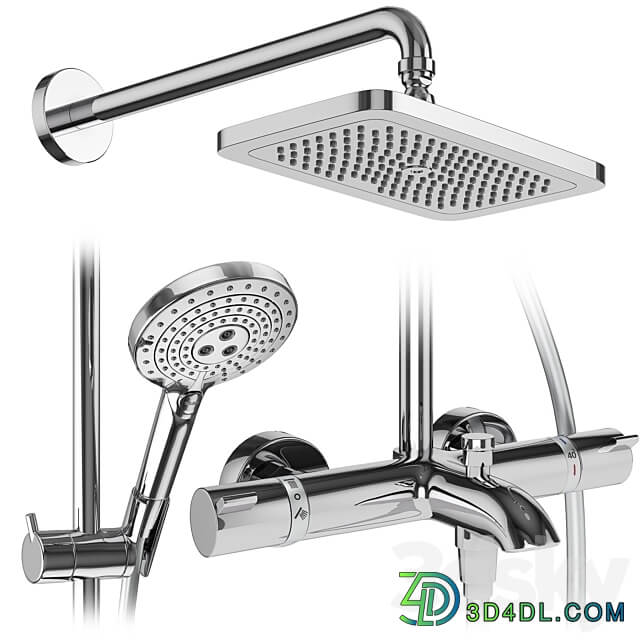 Hansgrohe set 178 mixers and shower systems Faucet 3D Models