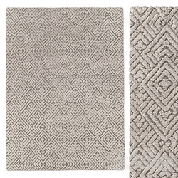TALSARI HAND KNOTTED SILK and WOOL RUG 3D Models 