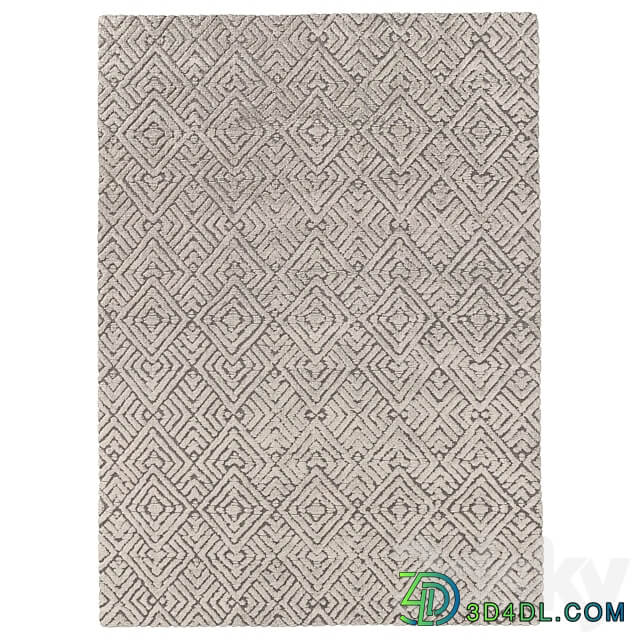 TALSARI HAND KNOTTED SILK and WOOL RUG 3D Models