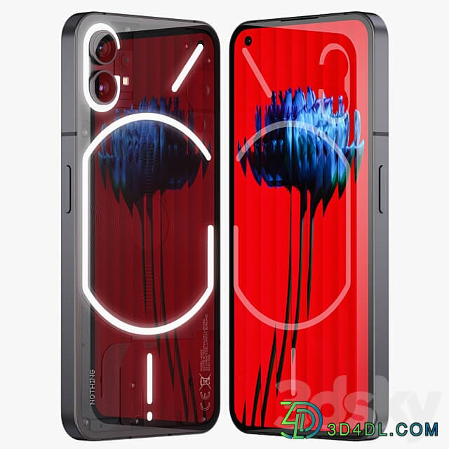 Nothing Phone 1 black 3D Models