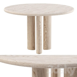 Ebbi wooden round table Round restaurant table 3D Models 