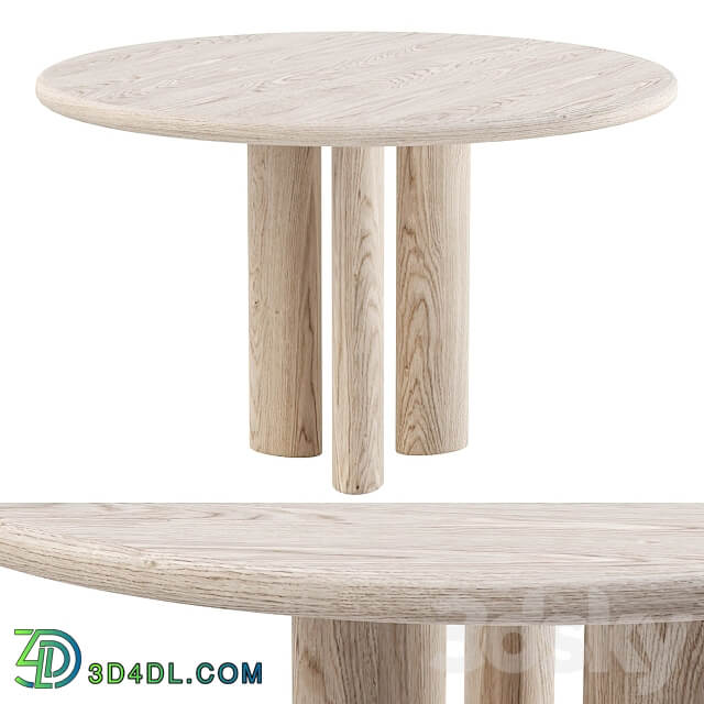 Ebbi wooden round table Round restaurant table 3D Models