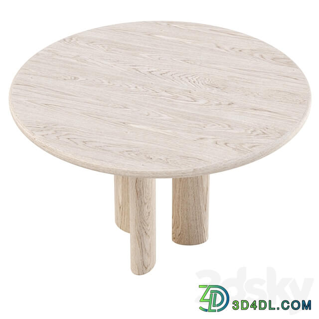 Ebbi wooden round table Round restaurant table 3D Models