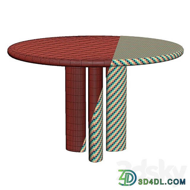 Ebbi wooden round table Round restaurant table 3D Models