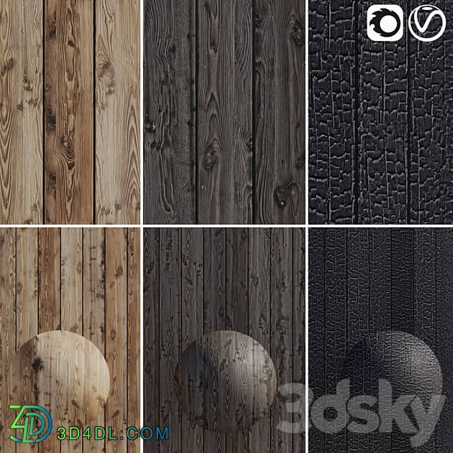 Burnt wood Burnt wood 3D Models