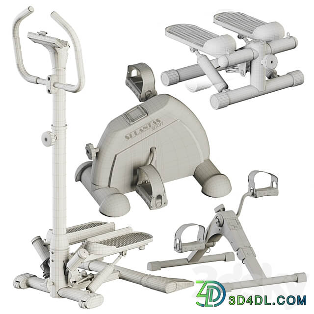 Set of home steppers for feet and hands 3D Models