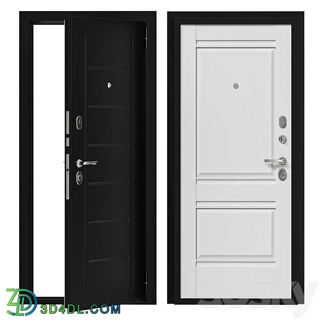 Entrance metal door Bravo 3D Models