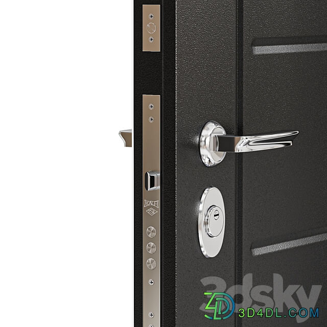 Entrance metal door Bravo 3D Models