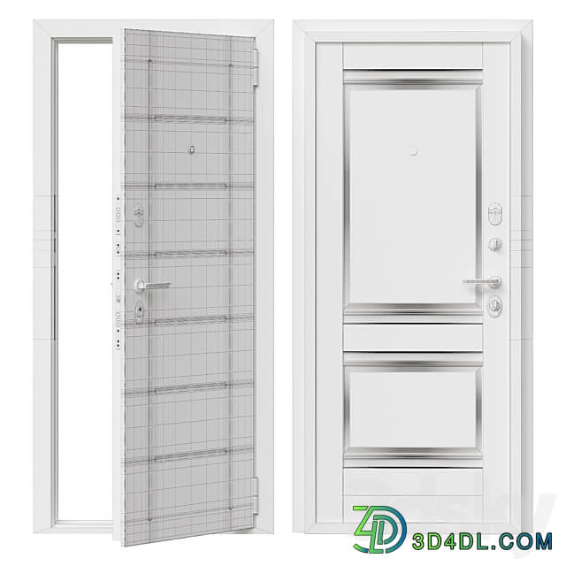 Entrance metal door Bravo 3D Models