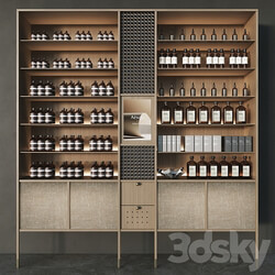 Cosmetic set with chest of drawers and shelves 3D Models 