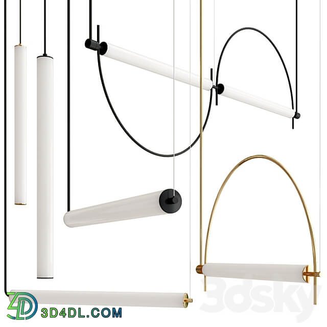 TUBE ARC AROMAS DEL CAMPO Pendant light 3D Models