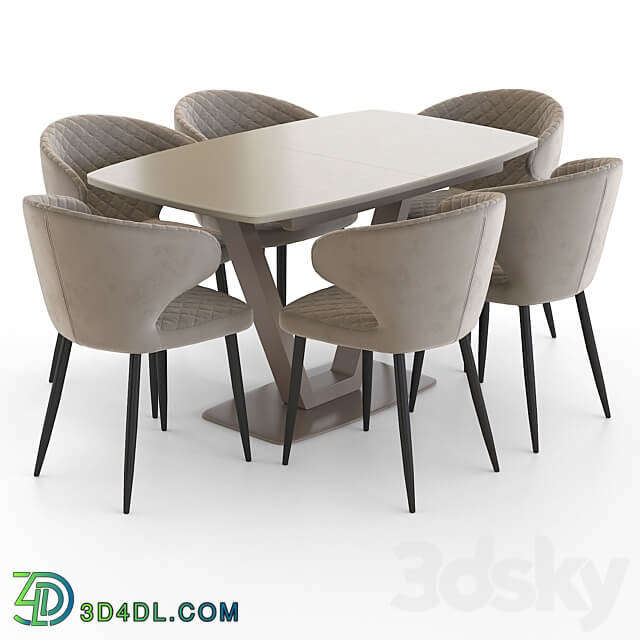 AERO Table ULM 130 Chair B606 Table Chair 3D Models