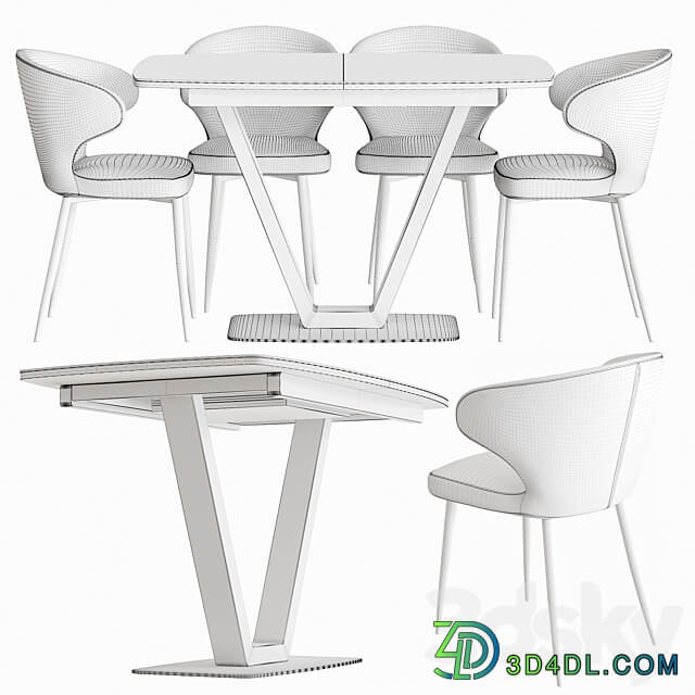 AERO Table ULM 130 Chair B606 Table Chair 3D Models