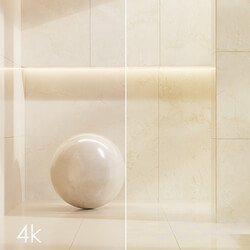 Cifre Ceramica Set 03 Bundle 2 types Beige and Cream marble 4k 3D Models 