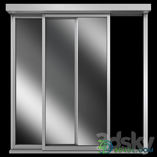 Sliding Stained Glass Aluminum doors 3D Models