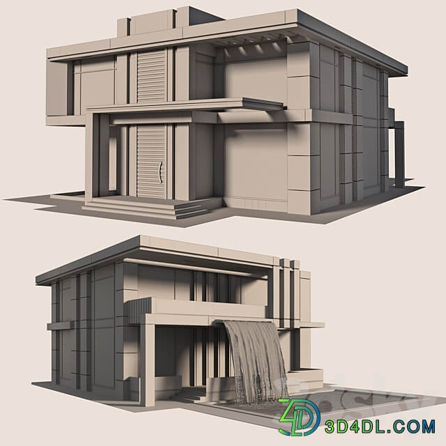 Modern Villa with pool 3D Models