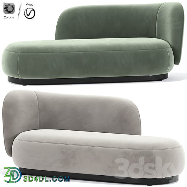 Ferm Living Rico Divan Chaise Lounge 3D Models