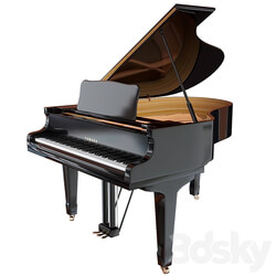 Yamaha C3 acoustic grand piano 3D Models 
