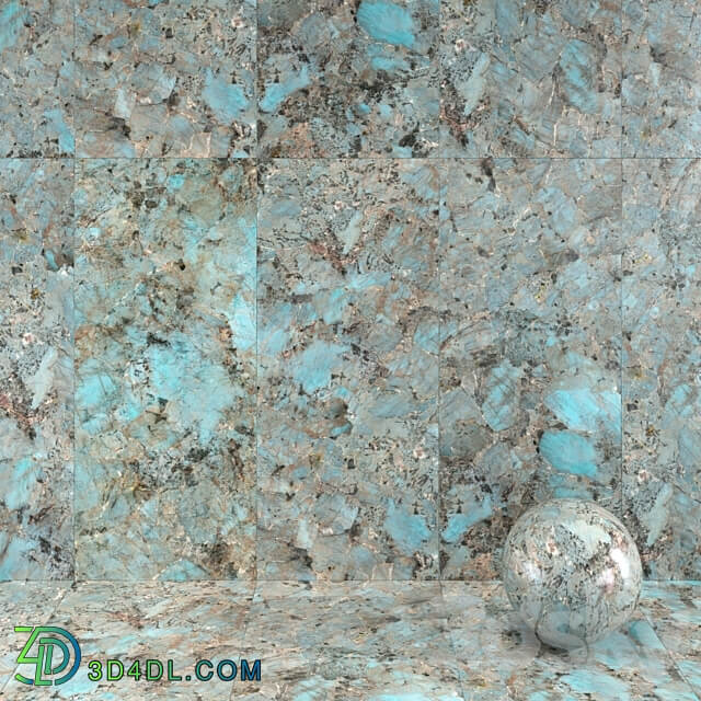 Marble tiles Amazonite 3D Models