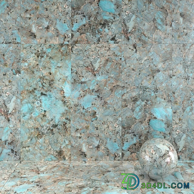 Marble tiles Amazonite 3D Models