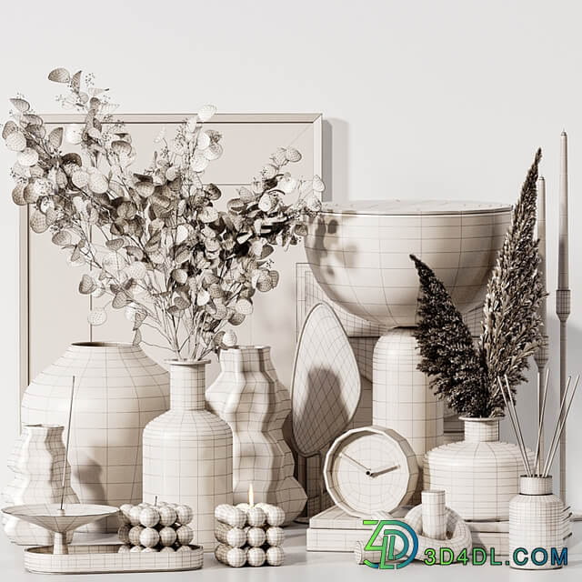 Decorative set 31 With eucalyptus Plants