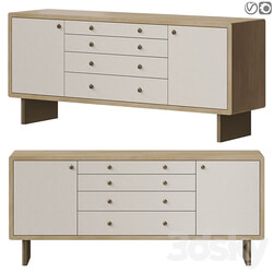 Baker Waterfall Credenza Sideboard Chest of drawer 3D Models 