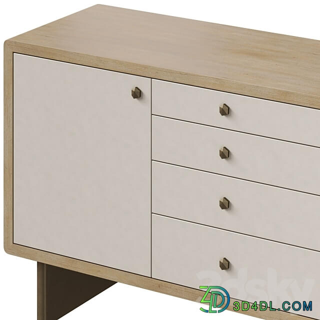 Baker Waterfall Credenza Sideboard Chest of drawer 3D Models