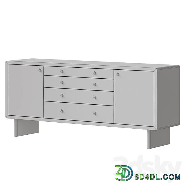 Baker Waterfall Credenza Sideboard Chest of drawer 3D Models