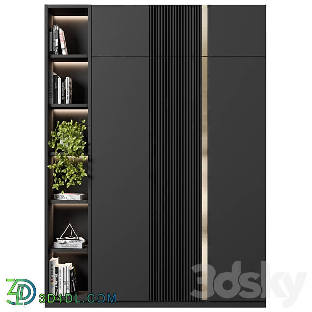 Cabinet with shelves 51 Wardrobe Display cabinets 3D Models