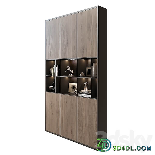 Shelving unit in modern style 01 3D Models