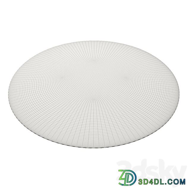 Set of round pile carpets 3D Models