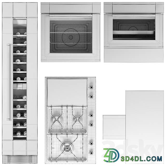 Bertazzoni Appliance set 3D Models