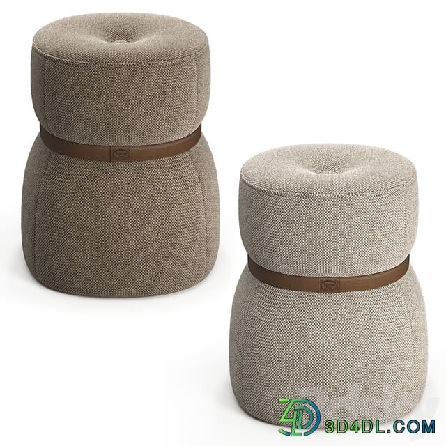 Italian pouf Leple Outdoor by Poltrona Frau