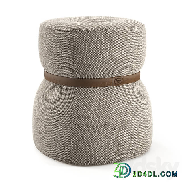 Italian pouf Leple Outdoor by Poltrona Frau