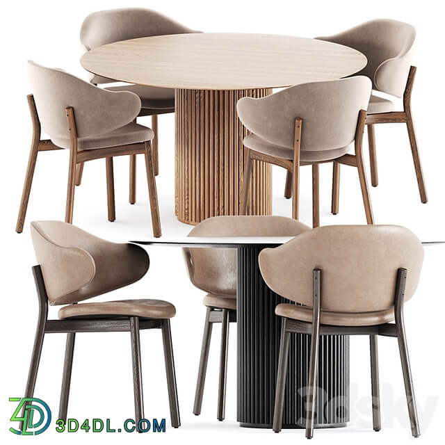 Holly chairs by Calligaris and Palais Royal table by Asplund