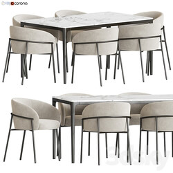 Dining Set 194 Table Chair 3D Models 