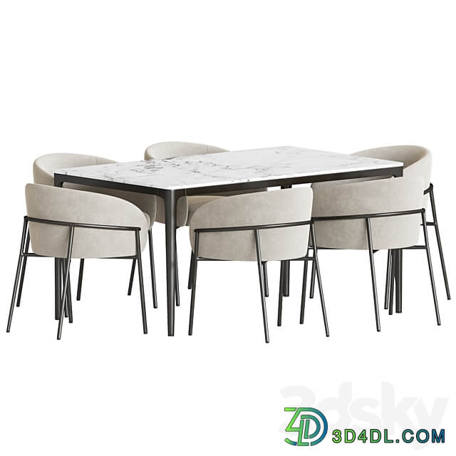 Dining Set 194 Table Chair 3D Models