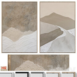 Relief Abstract Landscape Textural Wall Art C 676 3D Models 