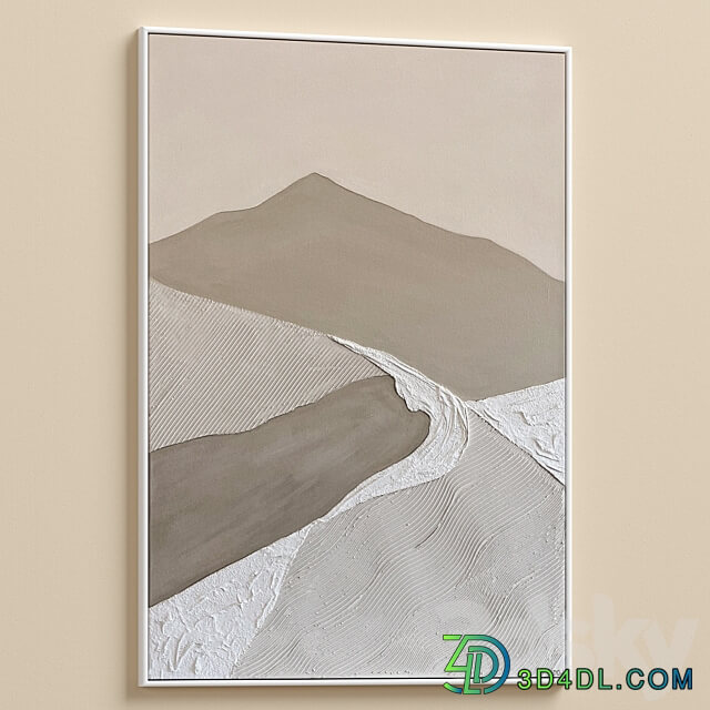 Relief Abstract Landscape Textural Wall Art C 676 3D Models