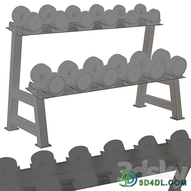 QIFFIY Dumbbell Rack 3D Models