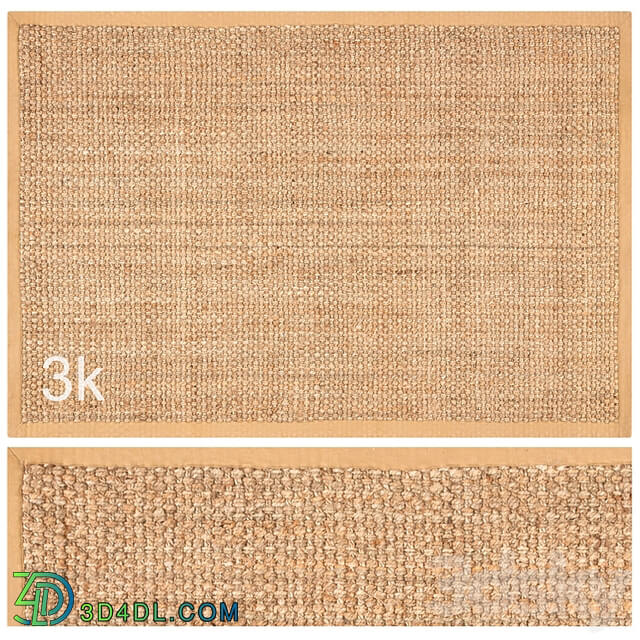 Carpet set 48 Square Braided Jute / 3K