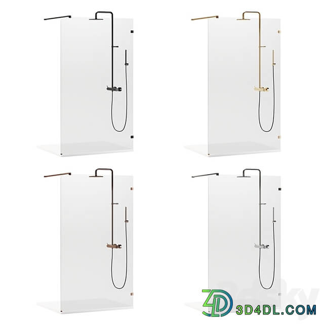 Arblu Walk in Separet Elite shower enclosures + Paffoni shower systems