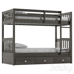 Giancola 3 Drawer Solid Wood Standard Bunk Bed 