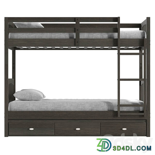 Giancola 3 Drawer Solid Wood Standard Bunk Bed