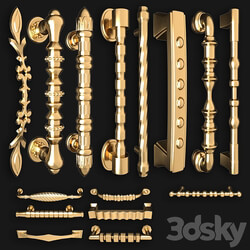 Collection of door knobs and handle set 006 