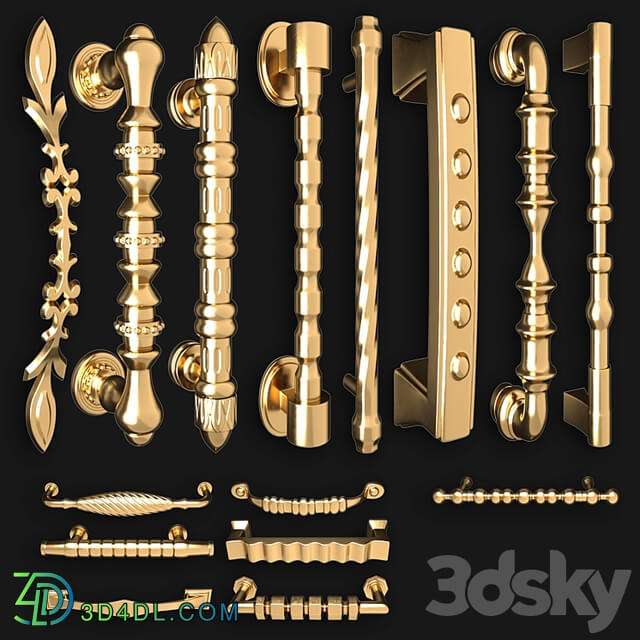 Collection of door knobs and handle set 006