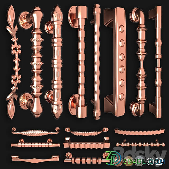 Collection of door knobs and handle set 006