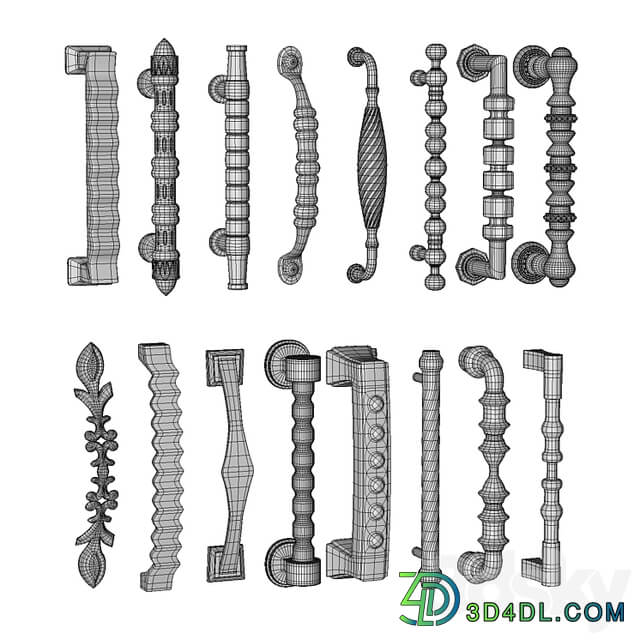 Collection of door knobs and handle set 006